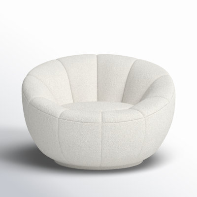 Dama Upholstered Swivel Barrel Chair