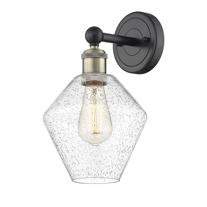Amylea Steel Armed Sconce, Black Antique Brass