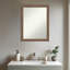 Miroir de salle de bain mural à cadre étroit non biseauté en brun clair-118341054