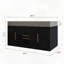 Meuble-lavabo flottant simple contemporain avec tiroirs et armoires-76398199