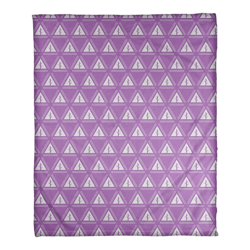 Couverture polaire minimal trees, l 50 po x L 60 po, Moyen violet