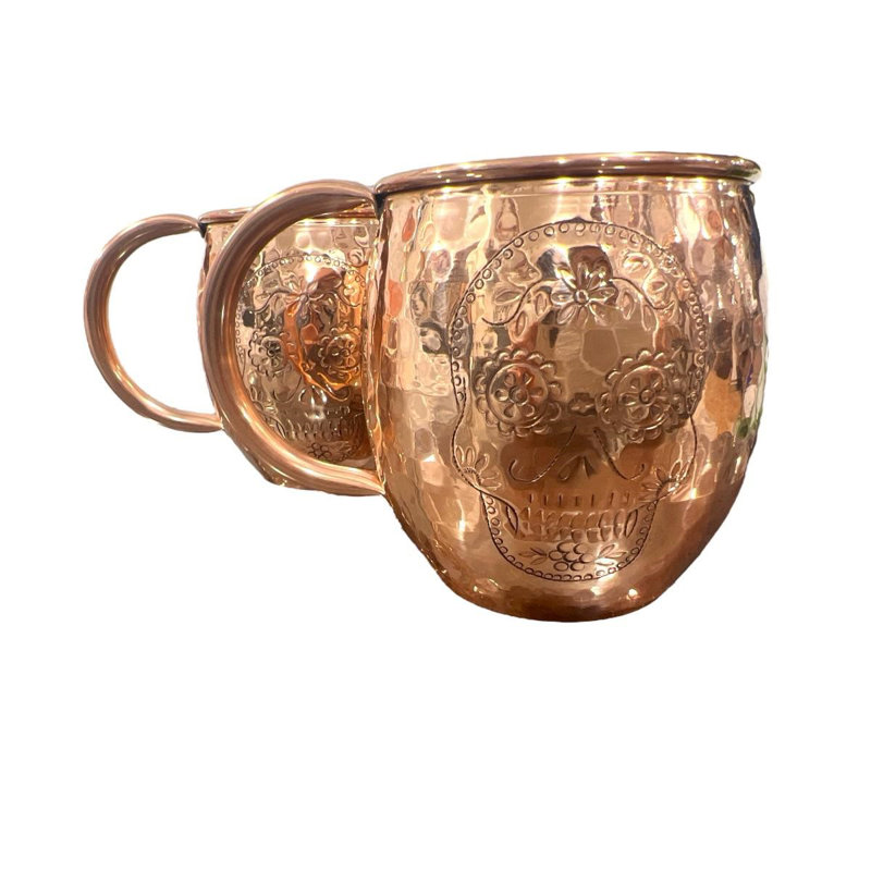 Composite Handmade Copper Drinking Glass Set