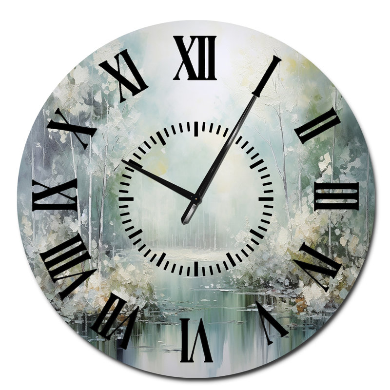Horloge murale Minimal River Forest, Surdimensionné
