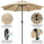 Parasol de marché 9pi avec bouton poussoir-111781681