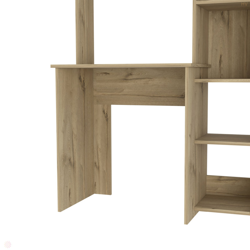 Desk Logan, Five Cubbies, Light Oak