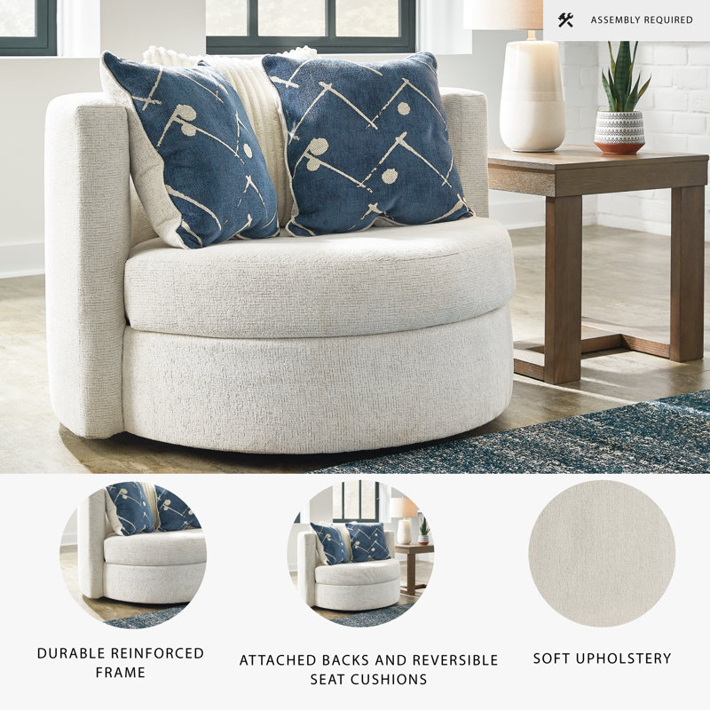 Wydmondham Upholstered Swivel Accent Chair