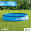 Bâche de protection solaire pour piscine, paquet bleu avec piscine hors terre en métal