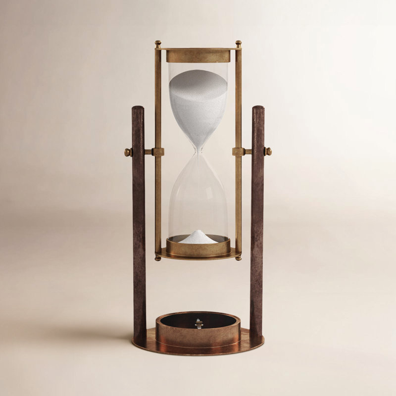 Tess Small Antique Rotating Sand Timer