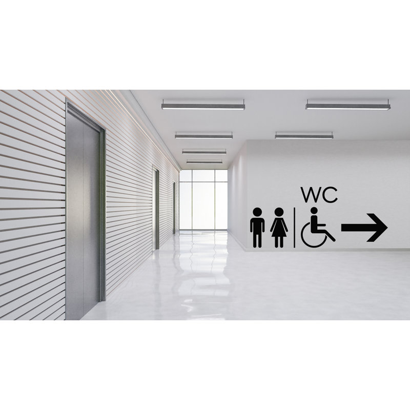 Adhésif de salle de bain, autocollant de porte de salle de bain, affiche de toilette, toilettes homme, autocollants de salle de bain en vinyle, salle de bain WC 188LU
