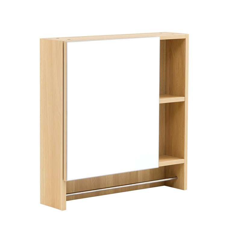 Armoire de salle de bain avec surface imperméable - Protège contre les dommages pour le miroir, Natural
