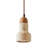 Elegant Adjustable Chandelier with Wooden Body and Travertine Cap, Beige & Oak, 20 - 59.1 inches Height | Base Plate: Ø4 x 1.2 inches | 1 x GU 10 Max 10W Socket (Bulb Not Included) | Stylish Lighting for Home Decor