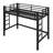 Sturdy Metal Loft Bed, Featuring A Easy  Climbing Ladder And Safety Guardrails-1491559007