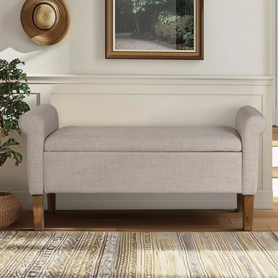 Banc de rangement rembourré