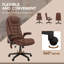 Chaise de bureau de massage à haut dossier avec 6 points de vibration et fauteuil chauffant inclinable en cuir de polyuréthane avec télécommande pour accoudoirs-1500535151