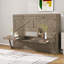 Grand lit escamotable avec rangement, armoire-lit pliable avec coiffeuse, miroir central et 2 tiroirs latéraux, lit mural peu encombrant-1829479949