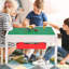 Table d'activités pour enfants avec rangement, table de jeu et de bricolage 2 en 1, blanche-8788442
