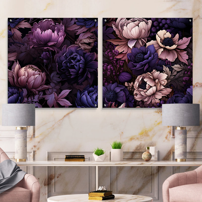 Willesden - Ensemble de 2 art mural en verre acrylique, H 30 po x l 61 po