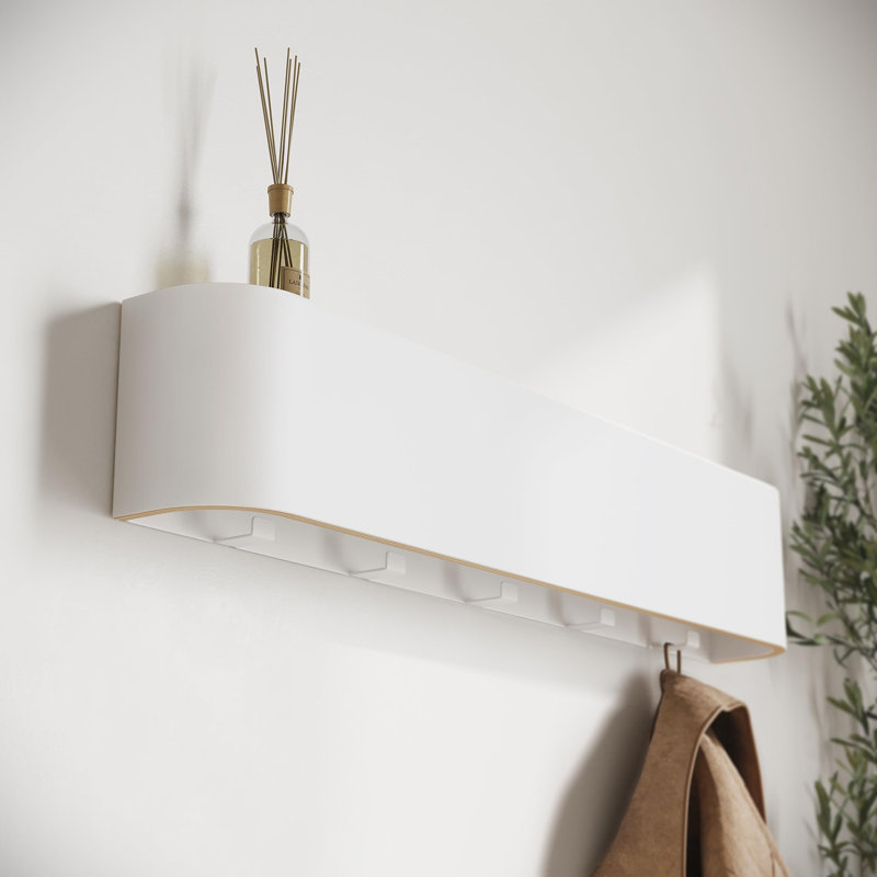 Wall-Mounted Coat Rack, White