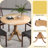 Arush 40" Rubberwood Solid Wood Pedestal Dining Table