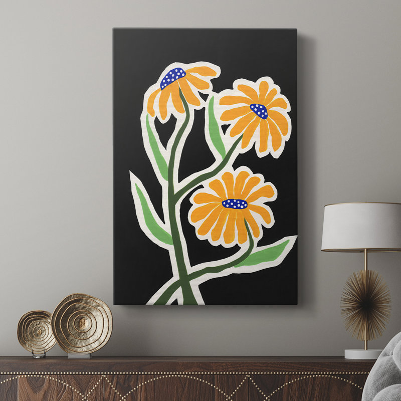 Fleurs pop I - galerie Cavas sur mesure, H 60 po x l 40 po