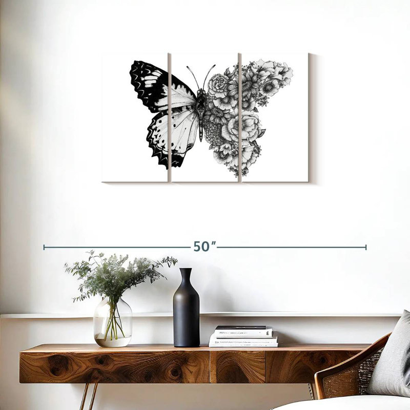 Butterfly In Bloom I, 20" H x 33" W