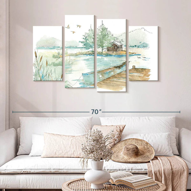 Alvord Lakehouse sur fond blanc, H 32 po x l 52 po