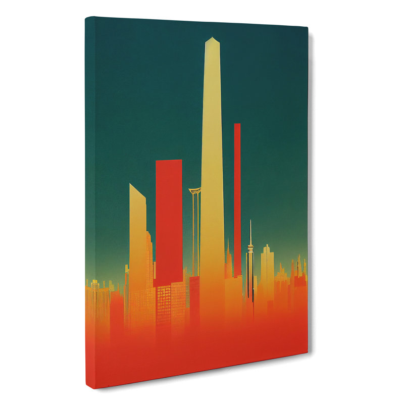 A Splendid City Skyline - Print, Wrapped Canvas, 50cm H x 35cm W x 3cm D, No Matte