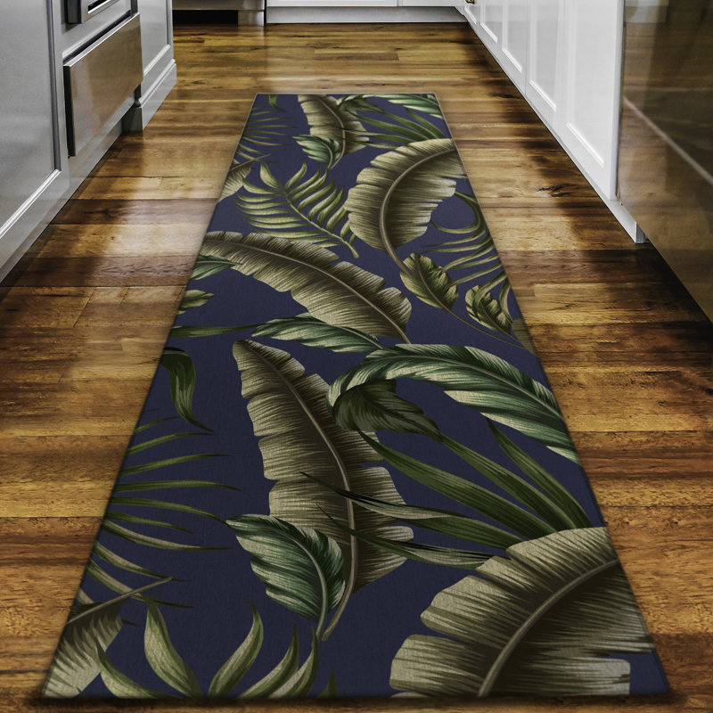 Braggs Washable Floral Indoor / Outdoor Rug, Runner 2'3" x 7'6"