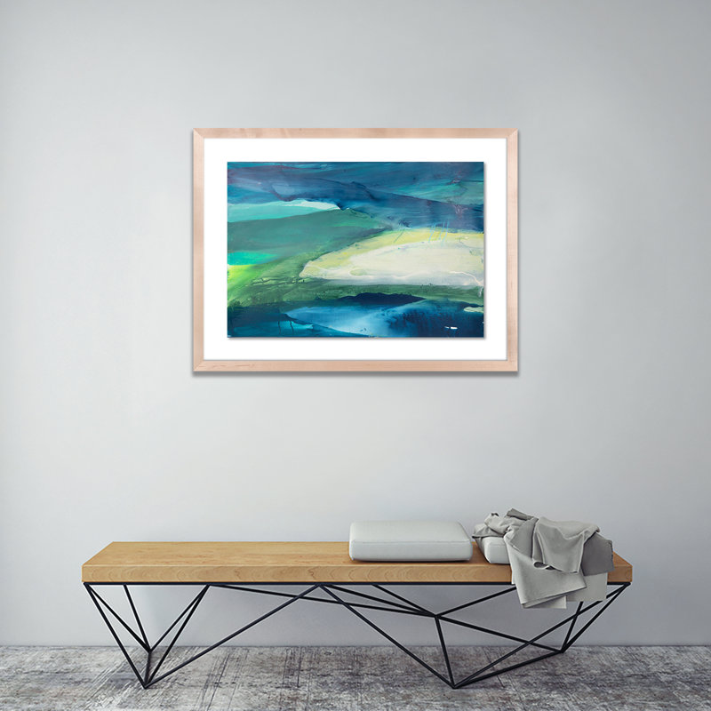 Ocean Water IV Print by Kim Whiteside, 18" H x 24" W x 1.5" D, Natural