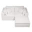 Canapé modulaire rembourré en velours côtelé 78,8 po x 68,9 po 78,8 x 68,9 po, blanc, sans assemblage, pour la maison