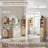 Riccio Freestanding Over The Toilet Storage Cabinet with Sliding Fluted Door Adjustable Shelf-903488449