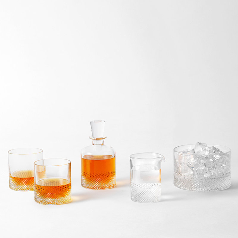Diamond Handmade Crystal Drinking Glass, 5.7