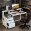 Bureau d'écriture robuste, bureau spacieux, bureau d'ordinateur à deux niveaux-1296751870