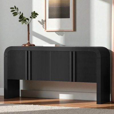 Striped Storage Cabinet With 4 Doors by Ivy Bronx