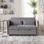 Canapé-lit convertible futon 3 en 1, canapé-lit en velours de 55 po avec 2 coussins, dossier inclinable, poches latérales pour le salon, canapé-lit-218602361