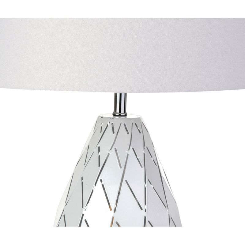 Hargis 46Cm Stencil Metal Cut Out Modern 2-light Table Lamp, White