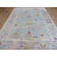 Tapis oriental bleu Oushak noué à la main 8 pi 11 po x 11 pi 10 po D3FB2E18E46D4DE3B87835DFF47FD7F0
