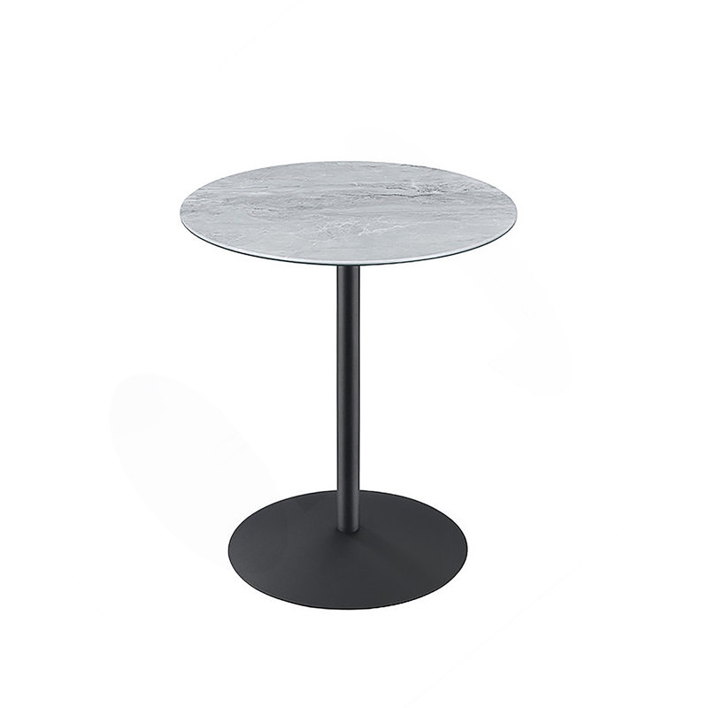 Table de bout, petite table ronde pour l'intérieur, Gris