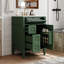 Meuble-lavabo de salle de bain avec lavabo supérieur, armoire de rangement, 2 tiroirs et un tiroir basculant-129948155