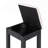 1Pc Vanity W/ Stool Metal Legs USB Port Ball Bearing Glides Glass Top Full Length Mirror Black Finish Bedroom Furniture