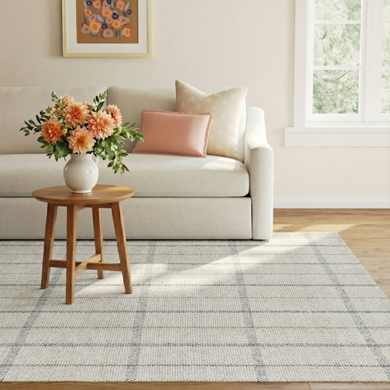 Mathers Wool Checkered Indoor Rug, Rectangle 8' x 10'