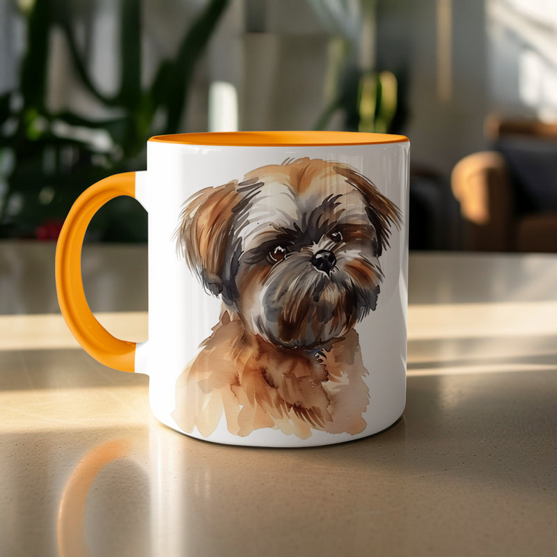 11oz Watercolour Boston Terrier Design Coffee Mug, 2