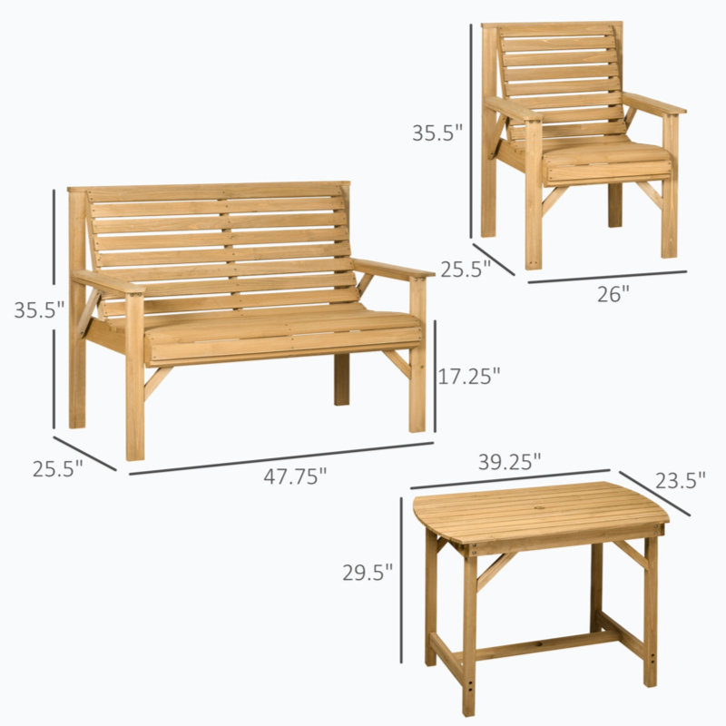 Ensemble de salle à manger rectangulaire L 23,5 po x l 39,25 po Maisi