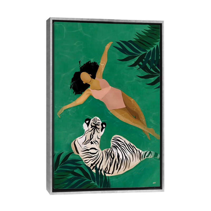 « Drift » par Bria Nicole-impression d’art graphique, Toile avec cadre argenté, Pas de tapis, H 60 po x l 40po x P 1,5 po
