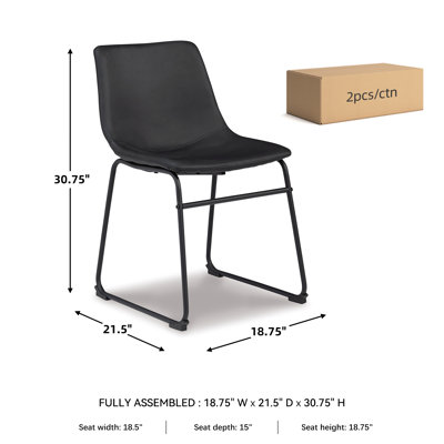 Ashtin 18.75'' H Faux Leather Upholstered Side Chair