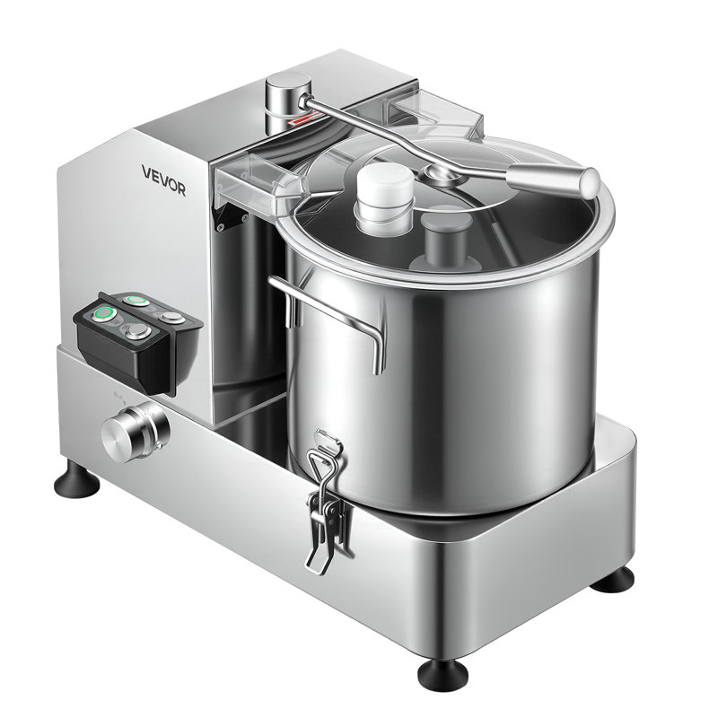 Robot culinaire commercial 9,5 pte 9 l, hachoir à légumes 1800 W, pour légumes, fruits, noix, bol en acier inoxydable de qualité alimentaire, coupeur 110 V avec lame en forme de S, cadran à vitesse variable