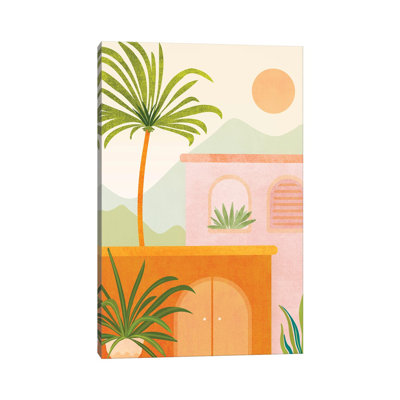 Tropical Mountain Village by Modern Tropical - Wrapped Canvas Gallery-Wrapped Canvas Giclée