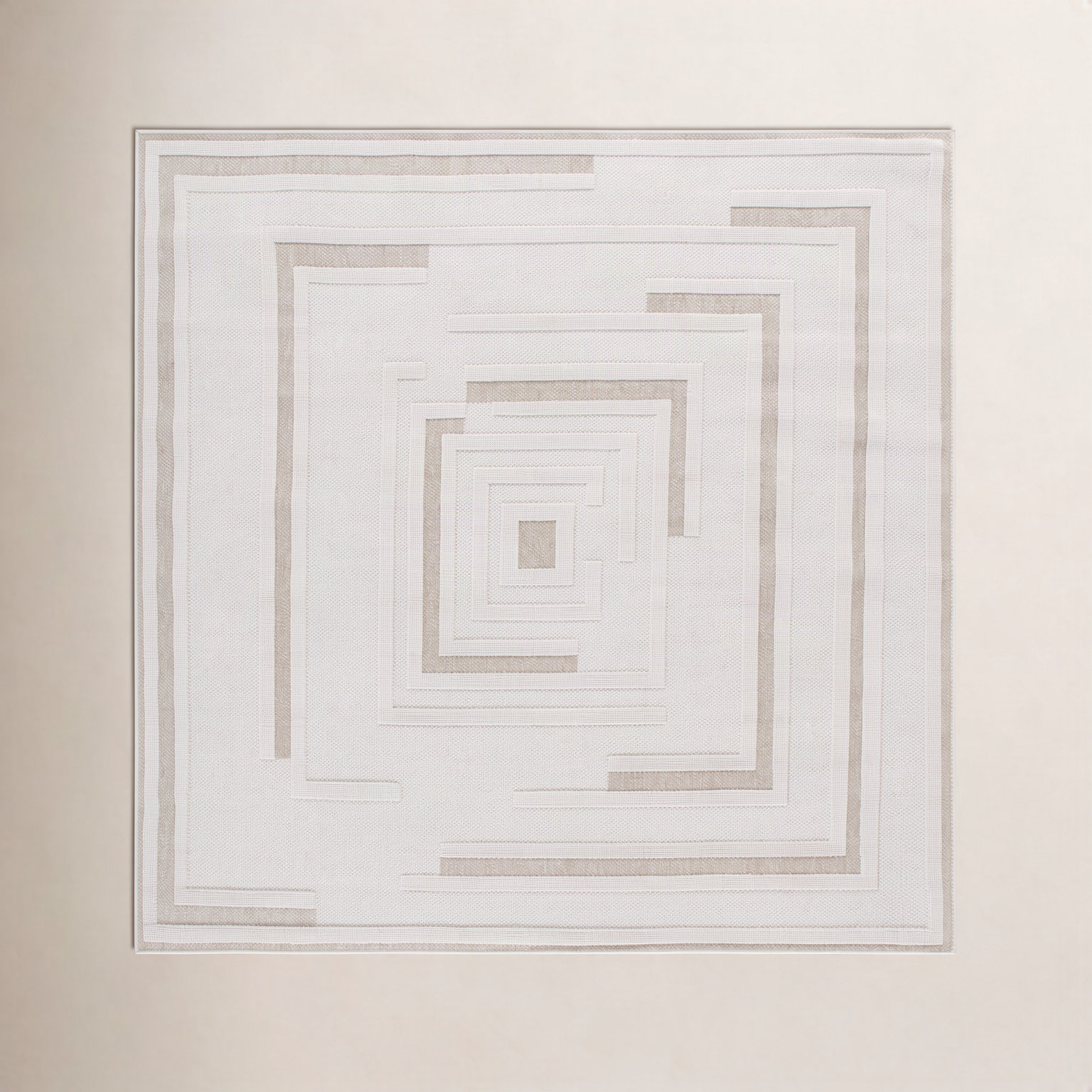 Roslyn Geometric Performance Rug, Square 6'7"