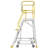 5 Step 375Lbs Aluminum Rolling Platform Ladder