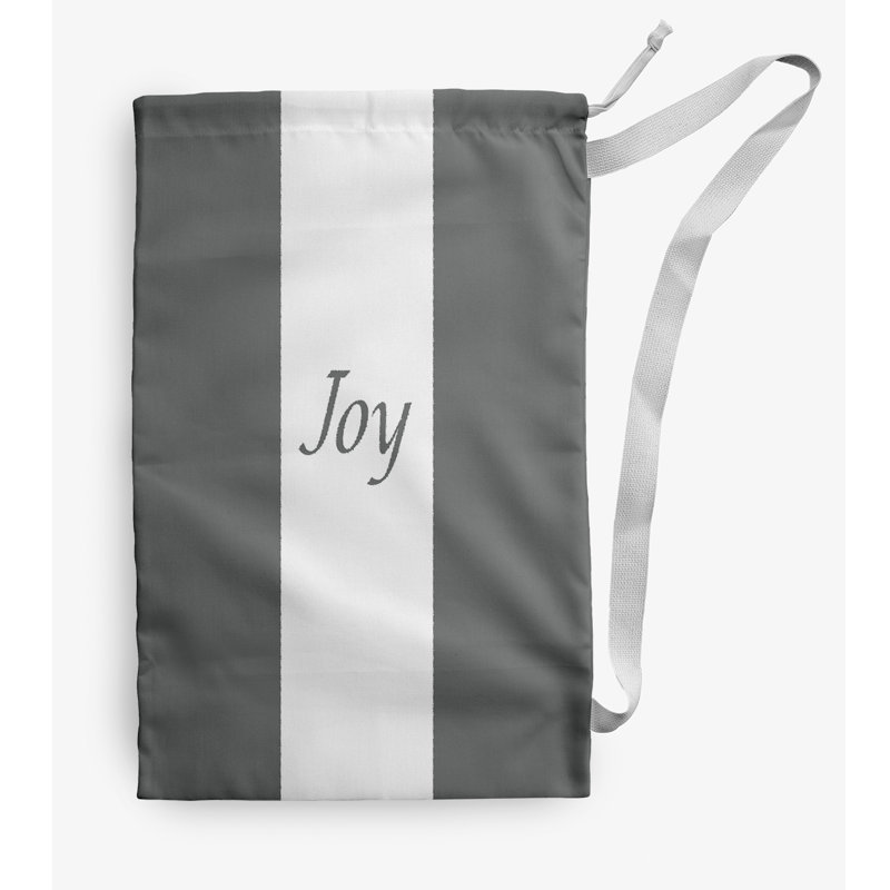 Fabric Laundry Bag with Handles, Small (29" H x 18" W), Gray